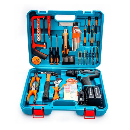 Ударный Шуруповерт Makita 550 DWE (24V, 5 AH) с набором инструментов.