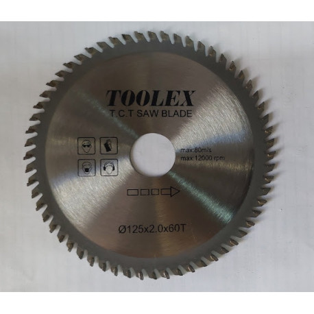Диск пильный по дереву Toolex125х22.2х60T